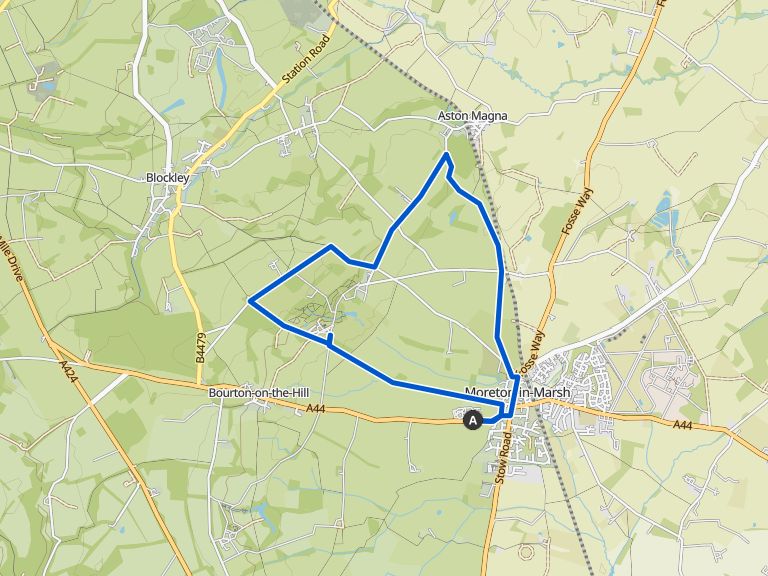 MoretoninMarsh Batsford Arboretum Loop from MoretoninMarsh hike